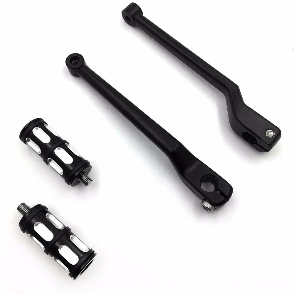 HTT- Style 011- Motorcycle Black Aluminum Heel Toe Shift Levers/Gear Shift Pedal Levers w/ Shifter Pegs For Harley Davidson Trike 2008 and later