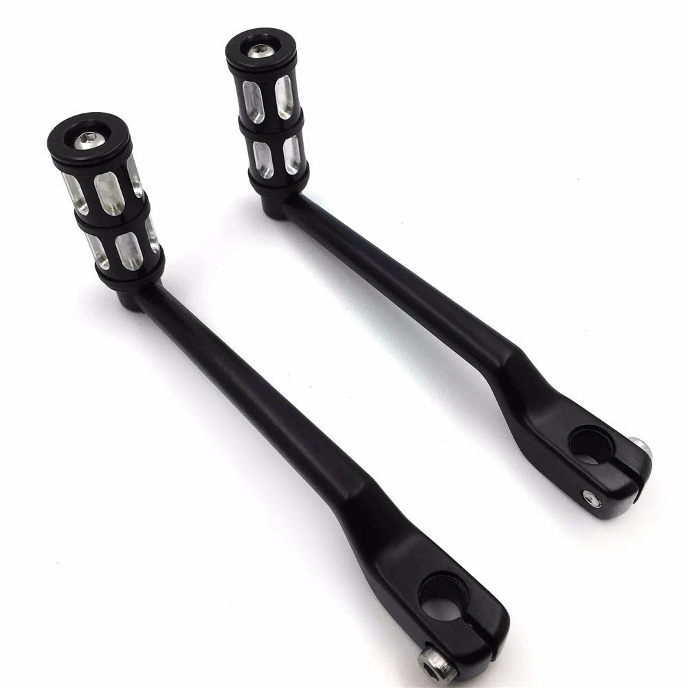 HTT- Style 011- Black Aluminum Heel Toe Shift Levers w/ Shifter Pegs For 1986-later FL Softail/ 1988-later Touring/ 2008-later Trike