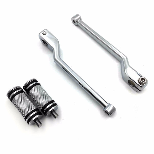 HTT- Style 098- Motorcycle Chrome Heel/Toe Shift Lever/ Gear Shift Foot Lever w/ Foot Peg Shifter Peg For Harley (Softail Slim FLS/ Road King FLHR/ Ultra Limited)