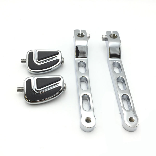 HTT Motorcycle Chrome Aluminum Heel/Toe Shift Levers with Airflow Shifter Pegs For Harley Davidson Tour Glide 1988-2016