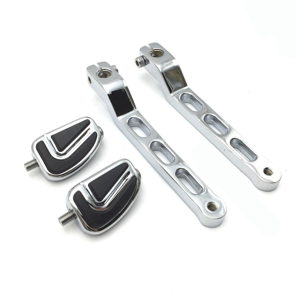 HTT Motorcycle Chrome Aluminum Heel/Toe Shift Levers with Airflow Shifter Pegs For Harley Davidson Trike 2008-2016