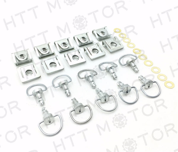 HTT- DZUS Quarter Turn Quick Release Fairing Fasteners 15mm D Ring Bolts Studs Clips