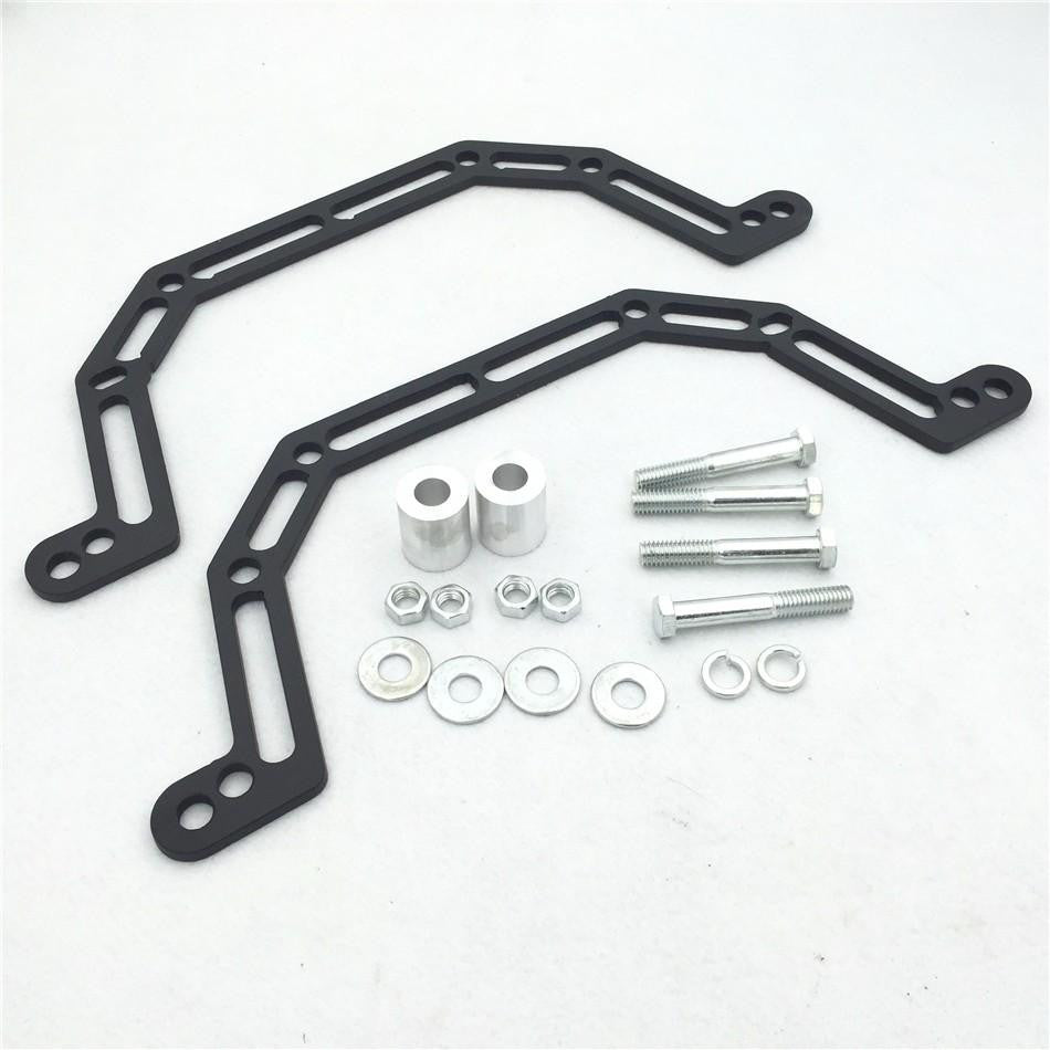 HTT Motorcycle Black 2003 2004 2005 2006 2007  Lowering Kit Lowers Front Suspension 4" and Widens by 2" Fit For Polaris Predator 500