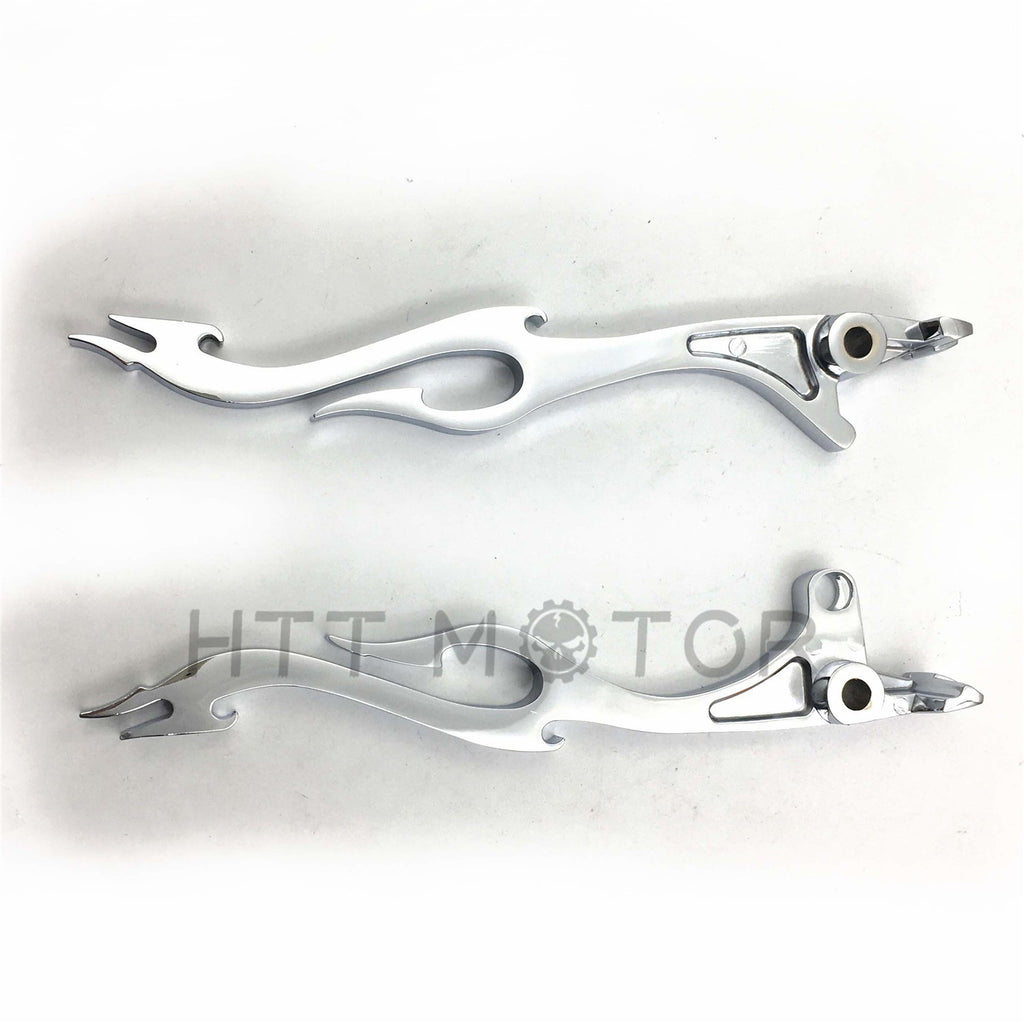 New CHROMED Brake Clutch Flame Levers For Kawasaki Vulcan 1500 1600 2003-2008
