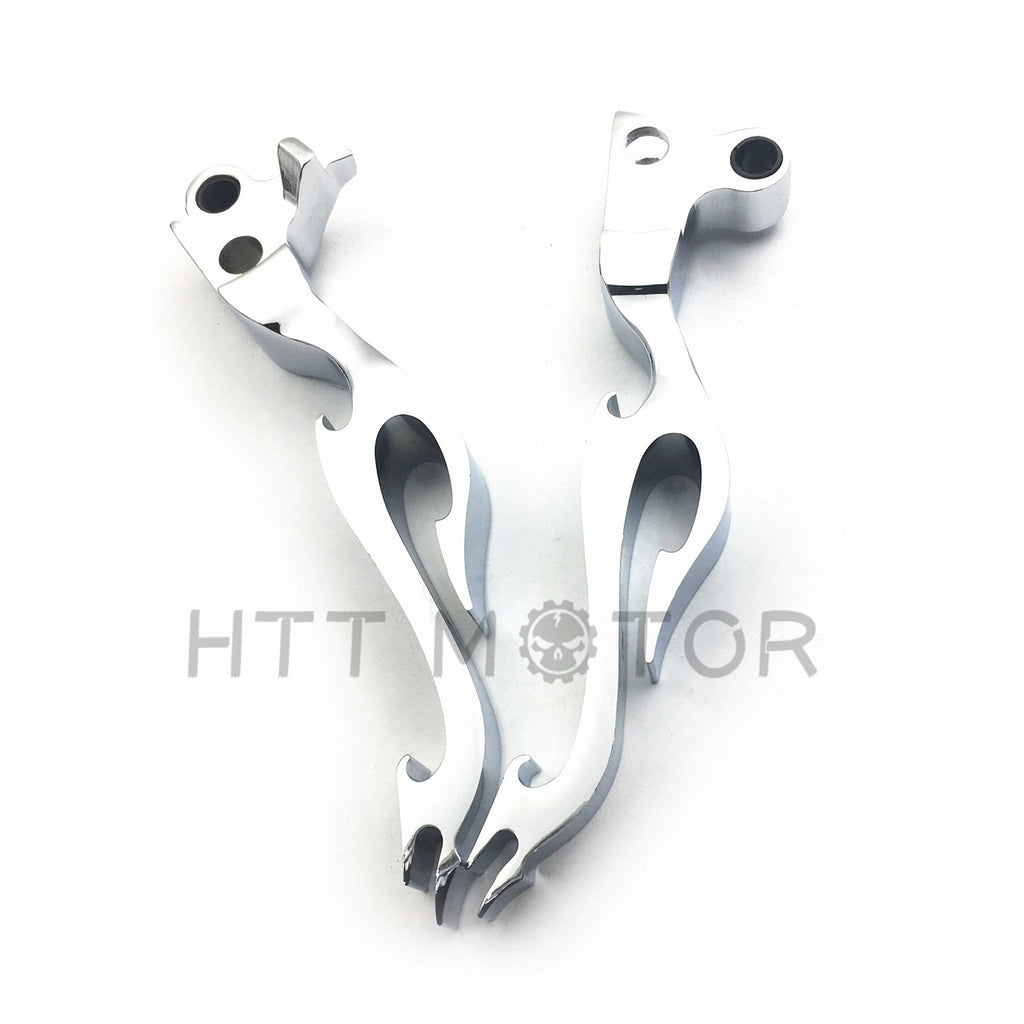 New Chrome Brake Clutch Flame Lever For Harley Fxstc Softail Custom Fxstb Night