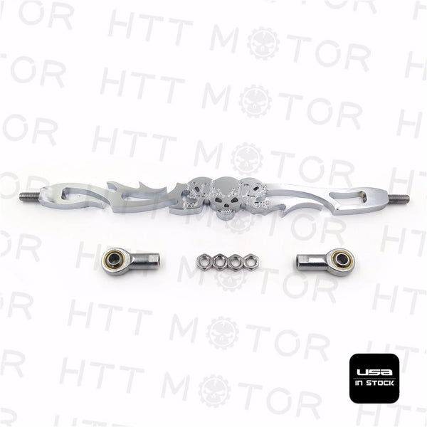 Chrome Skull Shift Linkage +3" For 1993-2016 Harley FXDWG Dyna Wide Glide