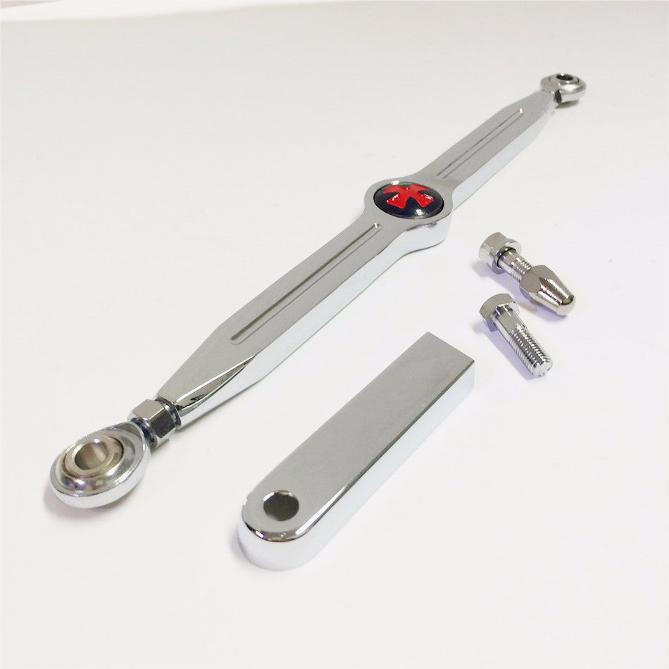 Red Maltese Cross Style Shift Linkage for Harley CVO Softail Deluxe Deuce Springer Classic Chrome Black No Logo
