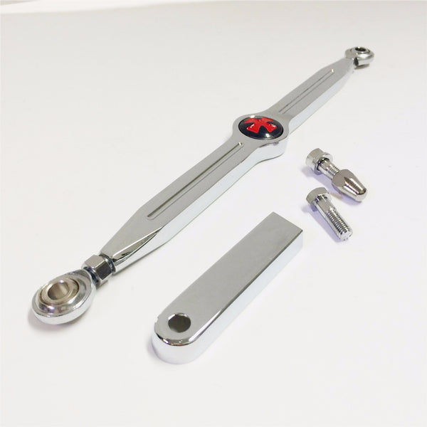 Red Maltese Cross Style Shift Linkage for Harley CVO Softail Deluxe Deuce Springer Classic Chrome Black No Logo