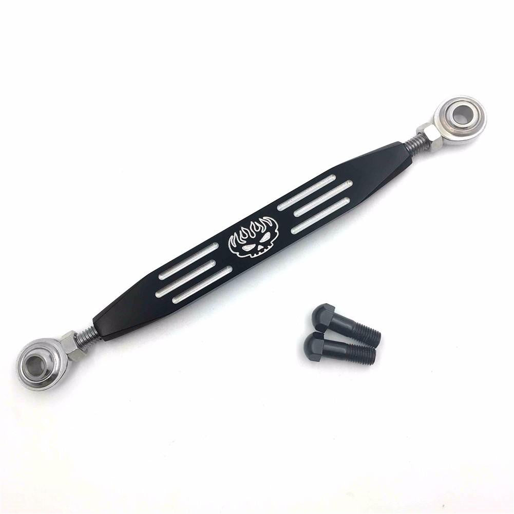 Black Grooved Flame Skull Short Gear Shift Linkage For Harley 2004-later XL models equipped with standard forward controls (Seventy Two/ Forty Eight)