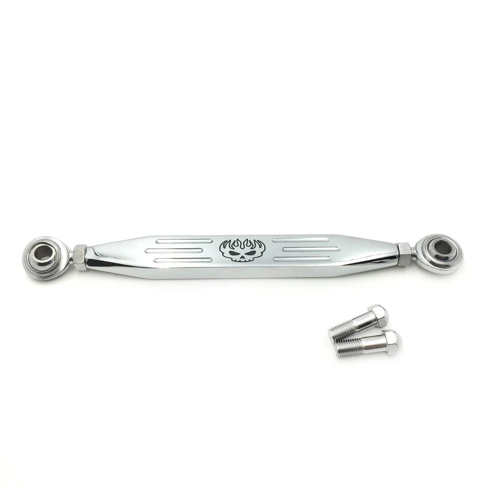 Chrome Grooved Flame Skull Short Gear Shift Linkage For Harley 2004-later XL models equipped with standard forward controls ( 1200 Low XL1200L/ 1200 Nightster XL1200N)
