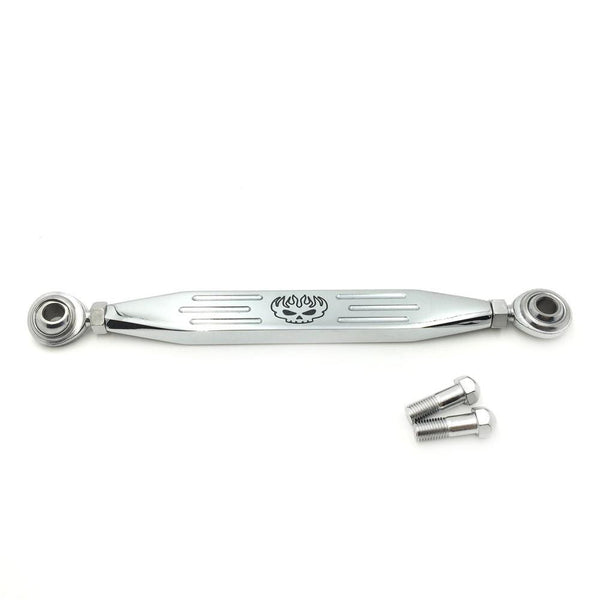 Chrome Grooved Flame Skull Short Gear Shift Linkage For Harley 2004-later XL models equipped with standard forward controls ( 1200 Low XL1200L/ 1200 Nightster XL1200N)