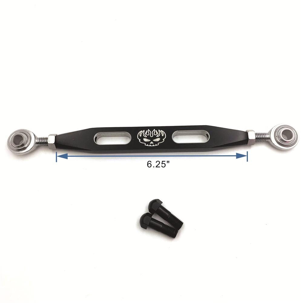 Black Slotted Flame Skull Short Gear Shift Linkage For Harley 2004-later XL model