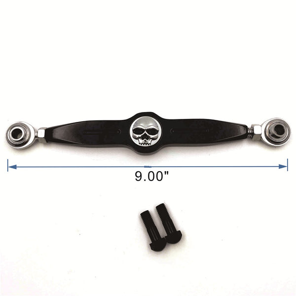 HTT- Black w/ Chrome Skull Short Gear Shift Linkage For Harley 2004-later XL models equipped with standard forward controls (Sportster 1200 Custom XL1200C/ Forty Eight XL1200X/ SuperLow XL883L)