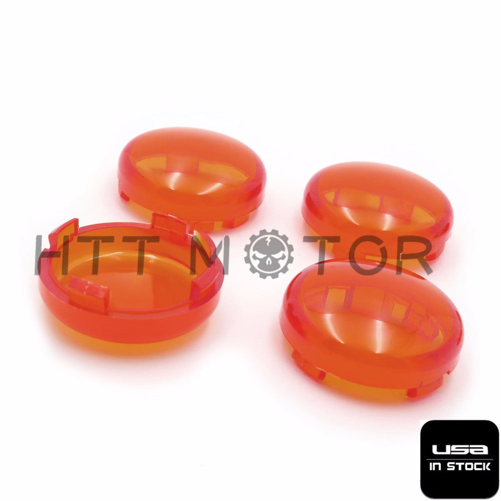 HTTMT- Turn Signal Lens For '00-'13 Harley Davidson Softail Dyna Glide Sportsters Orange