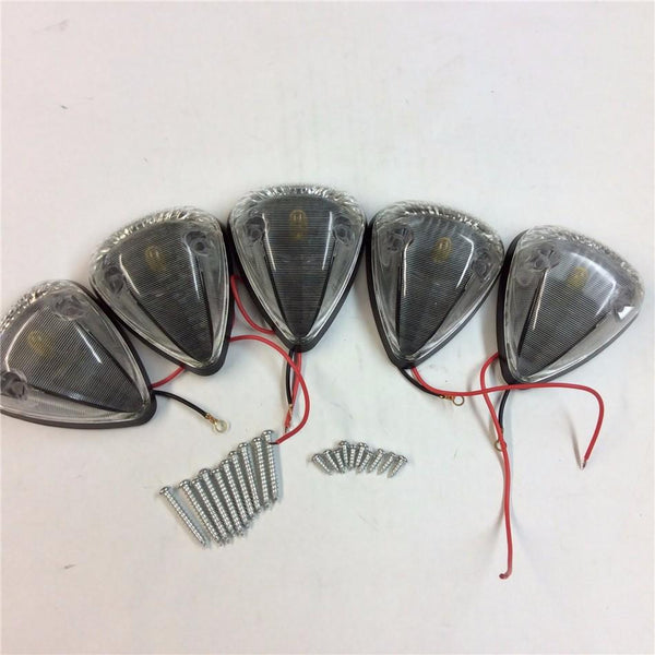 5 PCs Clear Cab Marker Light Cover Lens and Base Housing Fit For 1994-1998 Dodge Ram 2500 3500