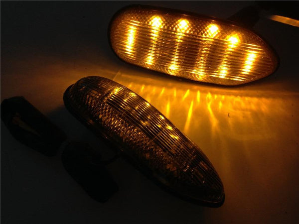 2 Led Smoke Turn Signals Indicators Blinkers Lights For Suzuki Gsxr600 750 1000