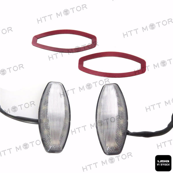 HTTMT- 2X Turn Signal Lights Blinker Marker For 1998-1999 Yamaha YZF-R1 Clear