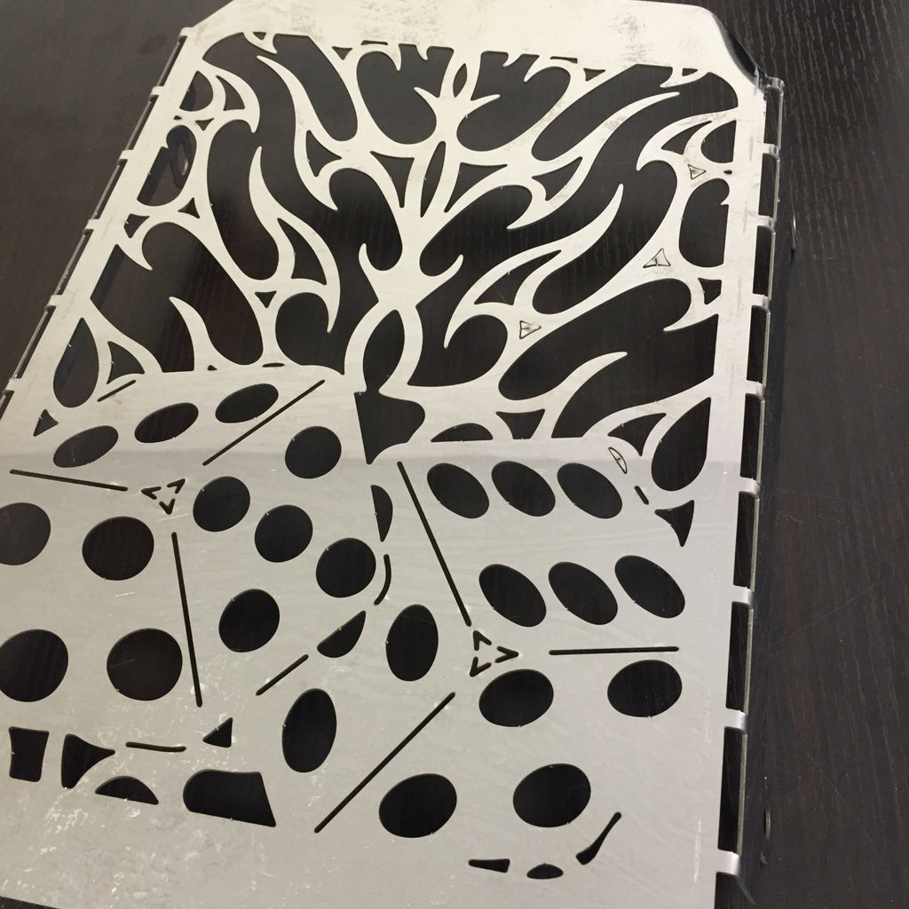 Radiator Grille Cover Guard Protector For Kawasaki Vulcan VN 1500 dice flame stainlesssteel