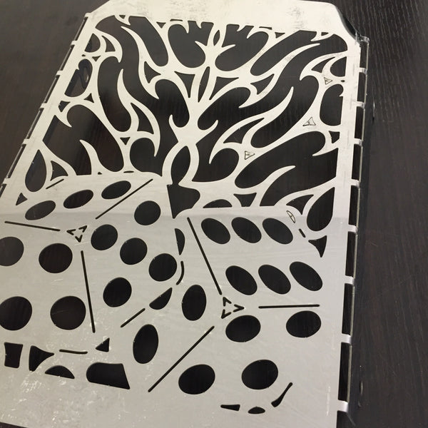 Radiator Grille Cover Guard Protector For Kawasaki Vulcan VN 1500 dice flame stainlesssteel