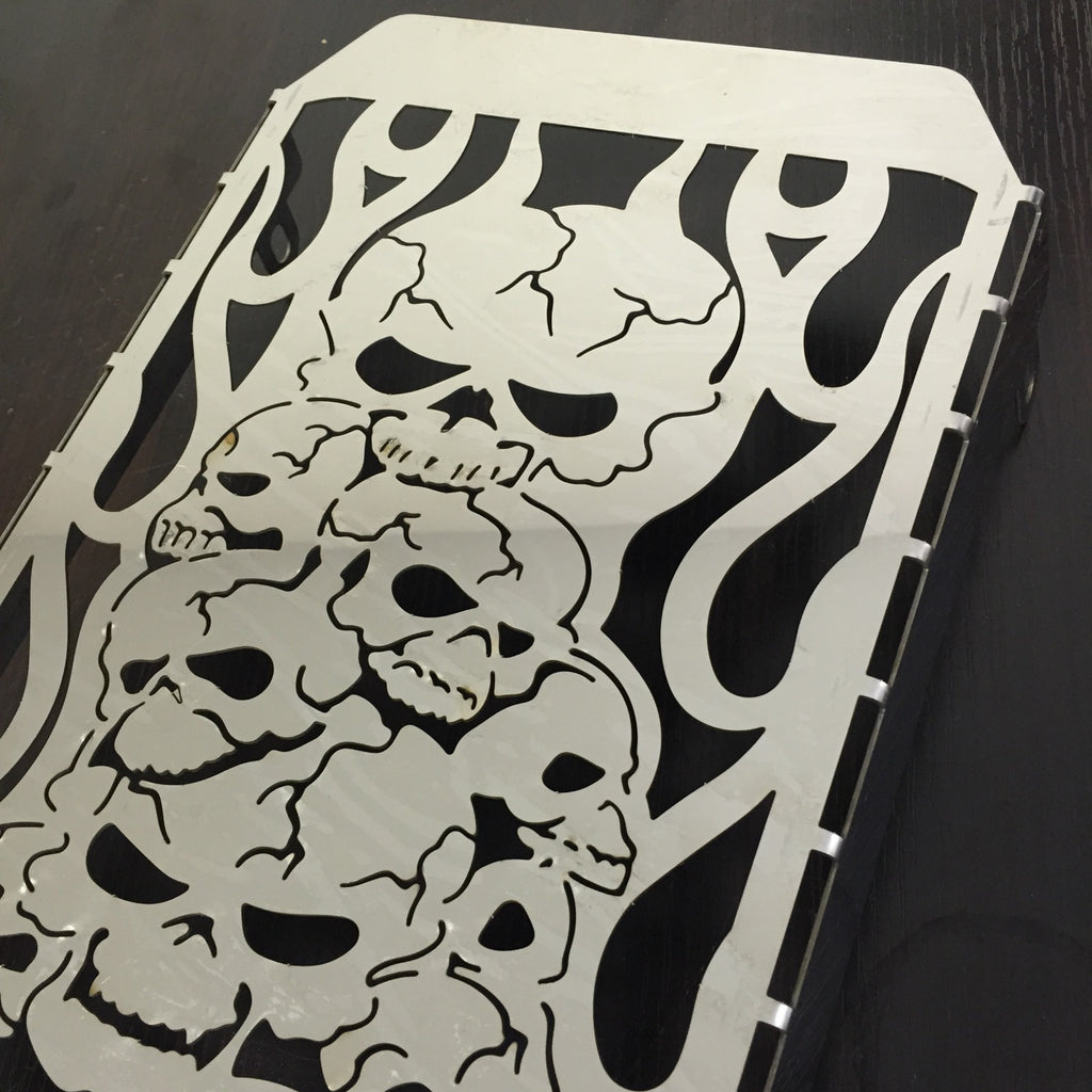 SkullRadiator Grille Cover Guard Protector For Kawasaki Vulcan VN 1500 stainless steel