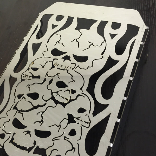 SkullRadiator Grille Cover Guard Protector For Kawasaki Vulcan VN 1500 stainless steel