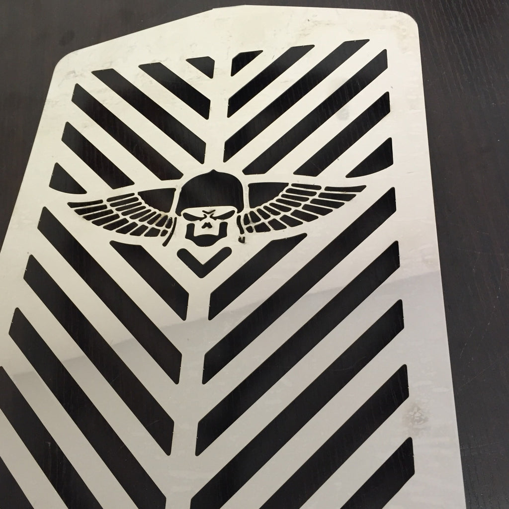 Skull Wing Radiator Grille Guard Cover Protector For Yamaha XVZ13 Royal Star A