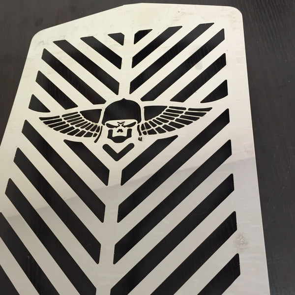 Skull Wing Radiator Grille Guard Cover Protector For Yamaha XVZ13 Royal Star A