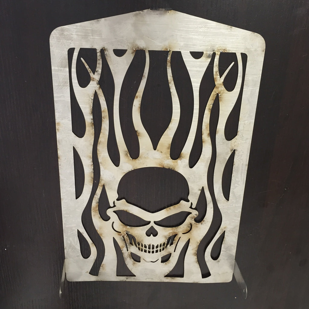 Skull Flame Radiator Grille Guard Cover Protector For Yamaha XVZ13 Royal Star A
