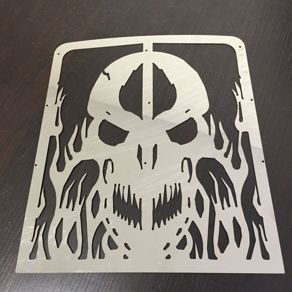 Skull Radiator Grille Guard Cover Protector  For Yamaha Banshee Grill 1986-2007 A