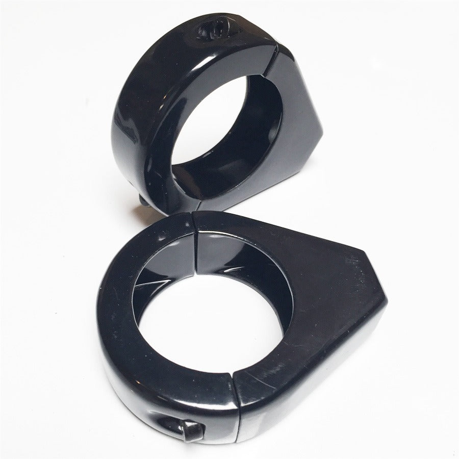 HTT- Motorcycle Fork Clamp Turn signal Clamps for Harley Softail Mount Bracket 39mm Fork BLACK