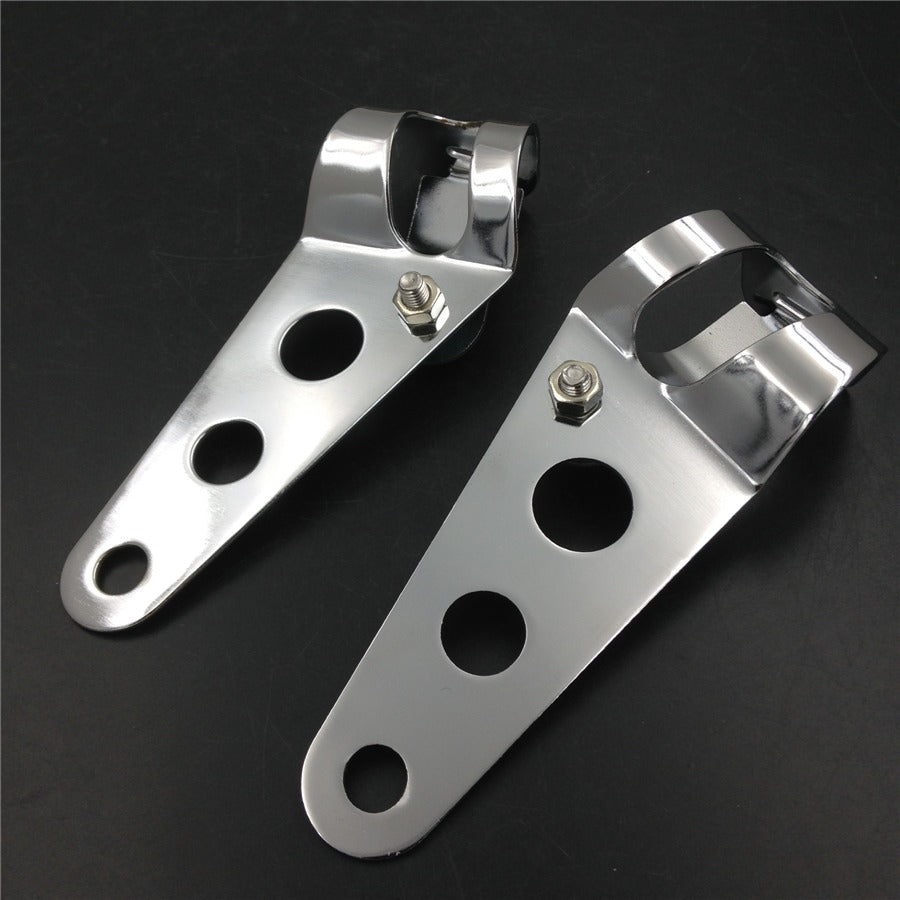 HTT- Fork tube Side-Mounting Headlight Bracket For Kawasaki Vulcan 34-46mm Forks