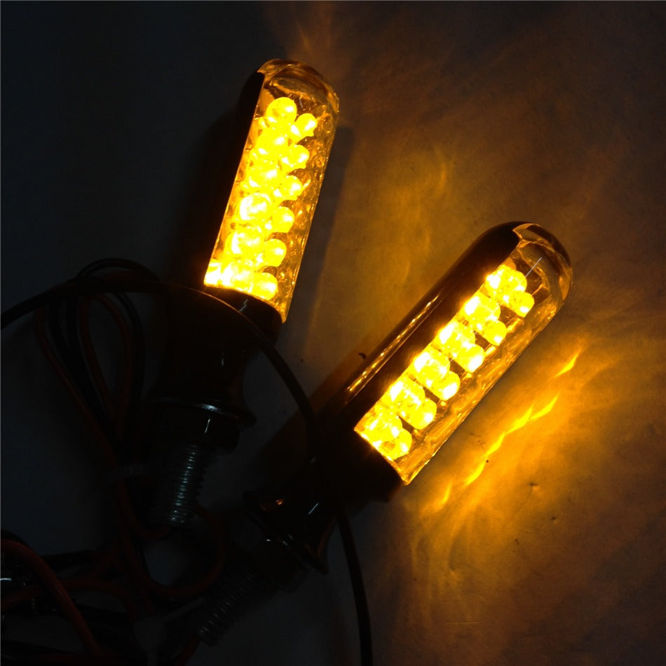 Turn Signals Blinkers For Yamaha Kawasaki Shadow V Star Vtx Vn Xvs Vt S40 chrome clear