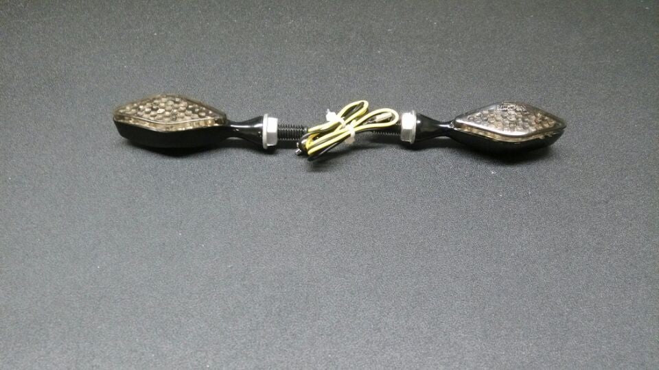 Motorcycle LED Turn Signals Indicators Blinkers Lights fit honda suzuki yamaha Black Smoke