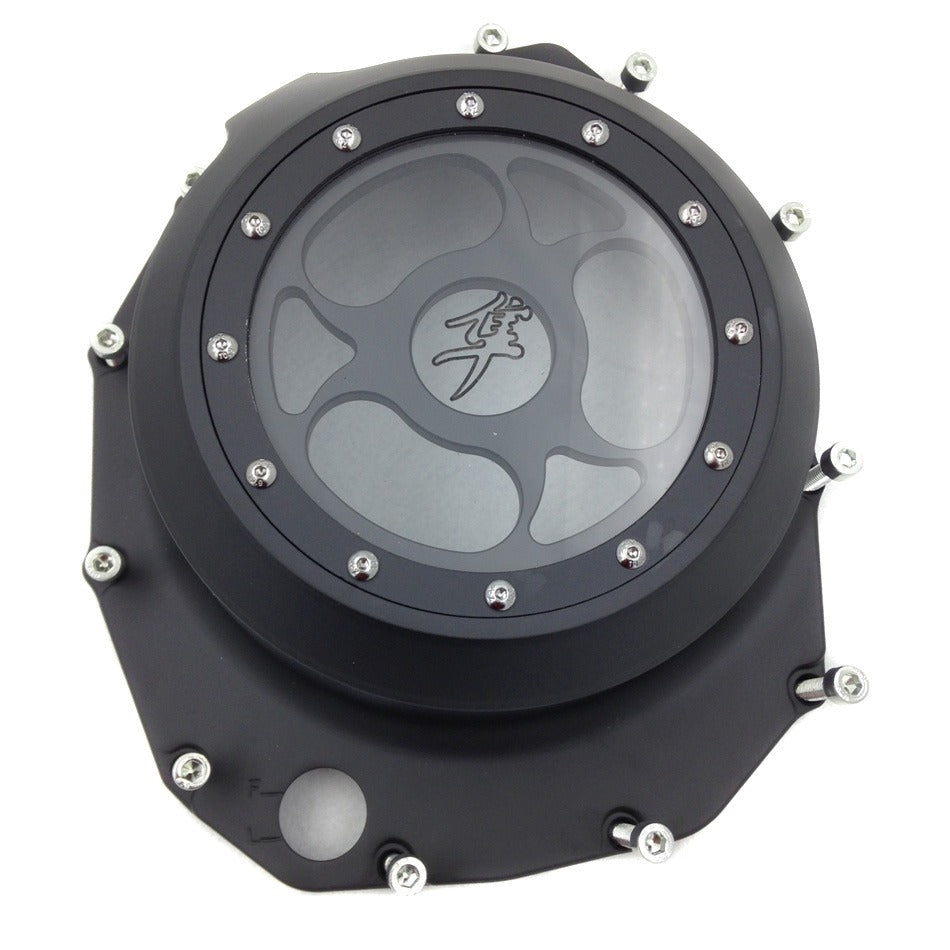 HTT- Black See Through Engine Clutch Cover For Suzuki GSXR1300 Hayabusa 1999-2013 / Suzuki B-king 2008-2009