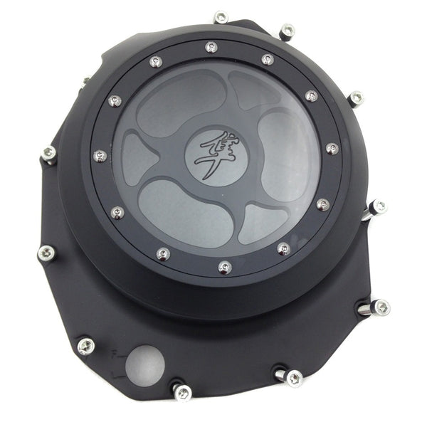 HTT- Black See Through Engine Clutch Cover For Suzuki GSXR1300 Hayabusa 1999-2013 / Suzuki B-king 2008-2009