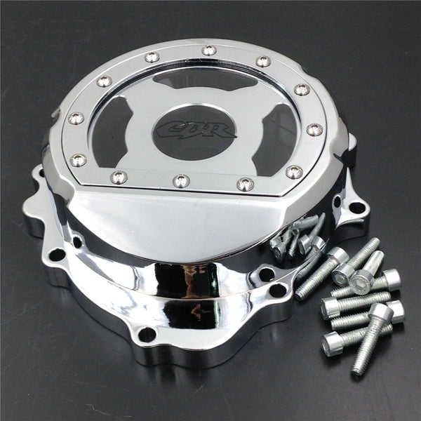 HTT- Billet Aluminum Engine Stator Cover See Through For Honda CBR600RR / F5 2007-2014 Chrome Left