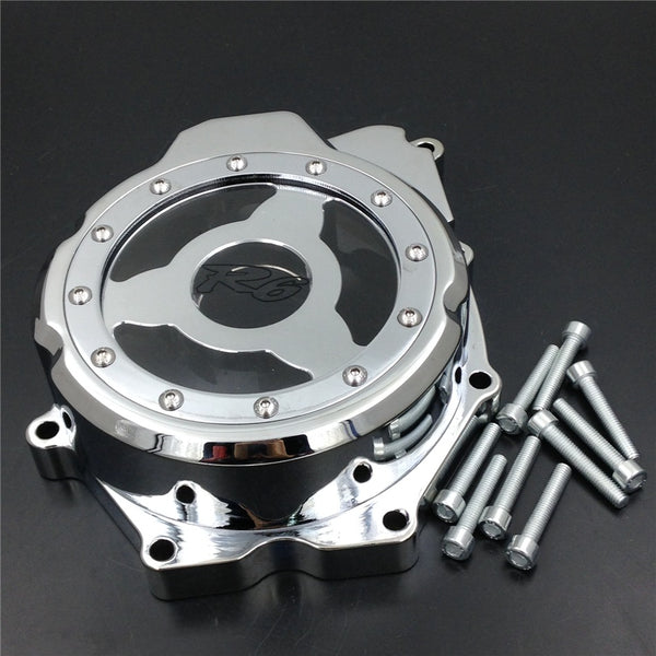 HTT- Billet Aluminum Engine Stator Cover See Through For Yamaha YZF-R6 2006-2014 Chrome Left Side