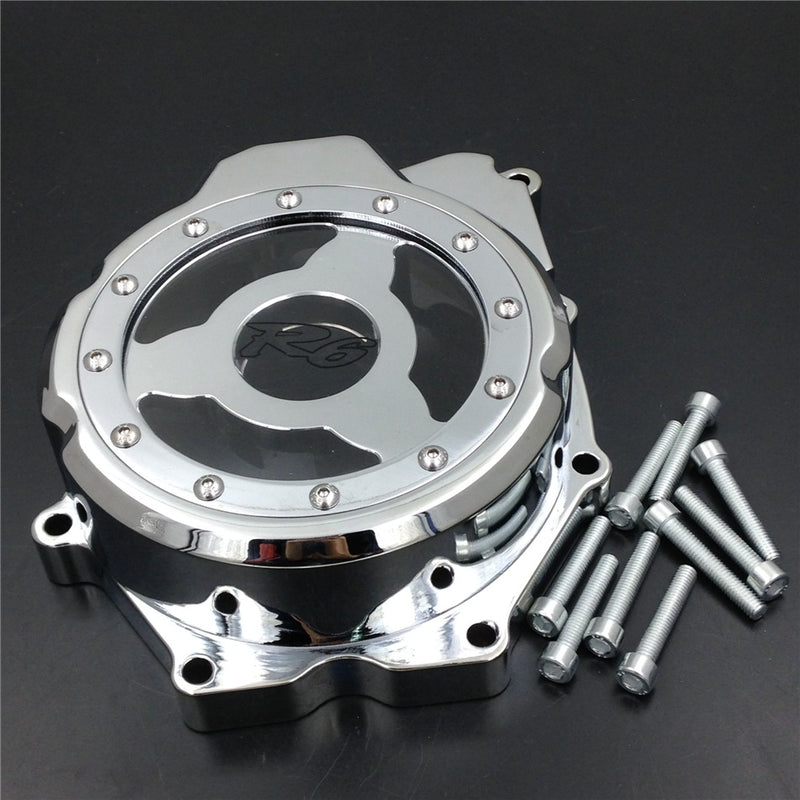 thumbnail image 2 of HTTMT Black See-Through Stator Cover For Yamaha YZF-R6 (2006-2021) – Includes Gasket 2 of 6