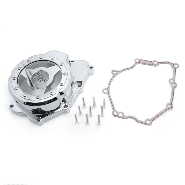 HTT- Chrome Left Engine Stator Cover See Through For Yamaha 2006-2014 YZF-R6 w/ gasket