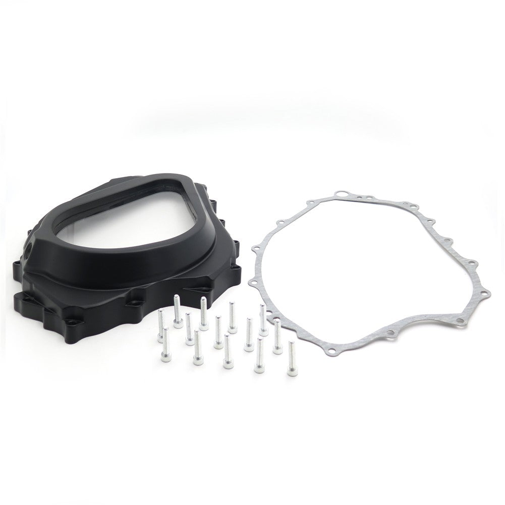 HTT- Black Custom Cluctch Engine Cover For 2004-2007 Honda CBR 1000RR w/ gasket