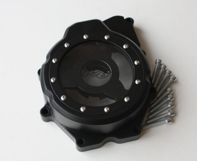 HTT- Motorcycle Engine Stator Cover See Through For Yamaha YZF-R6 2006-2014 Black Left Side