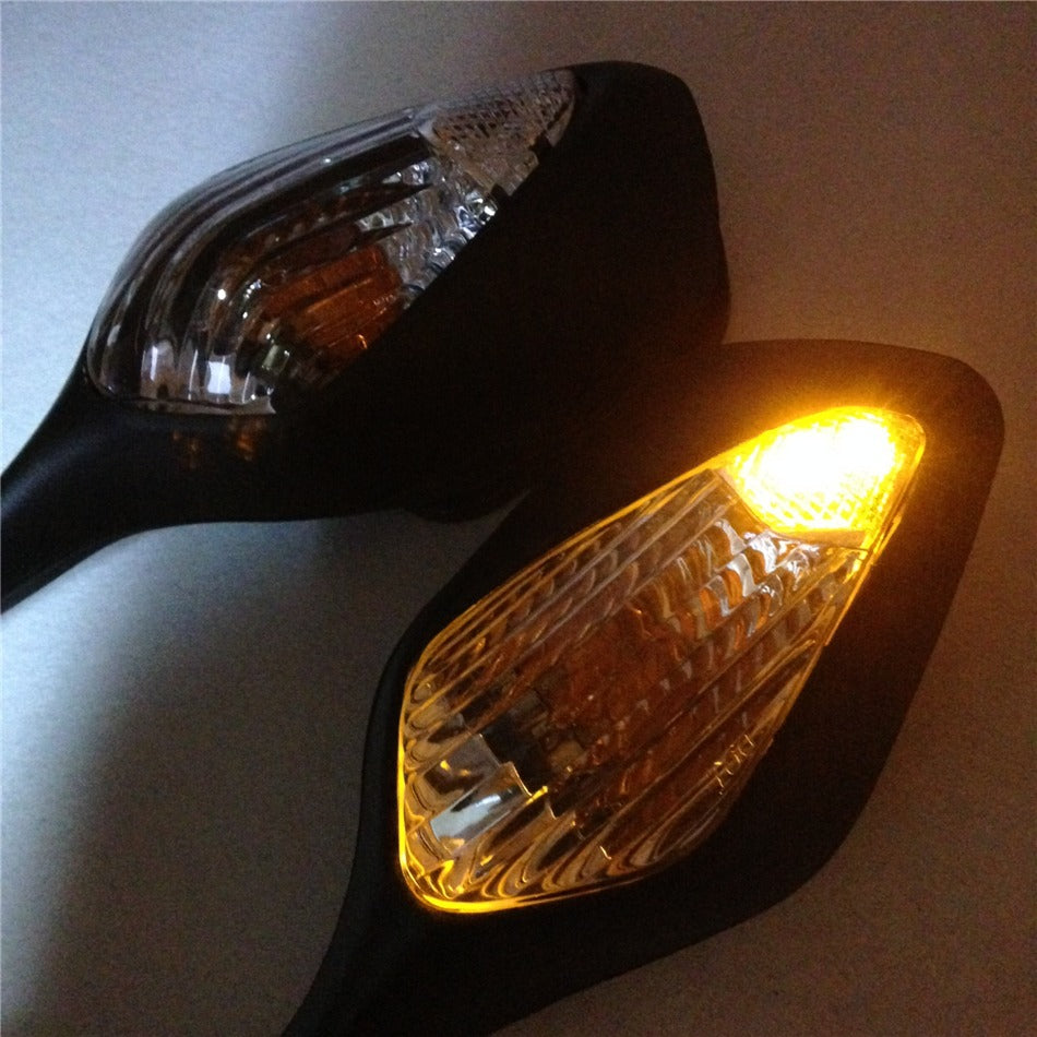 New Set Black side mirrors with turn signals For Honda CBR 1000RR (2008-2012)