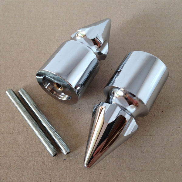 Ultimate Chrome Spike Bar Ends For Suzuki Gsx-R Gsxr 600 750 1000 1100