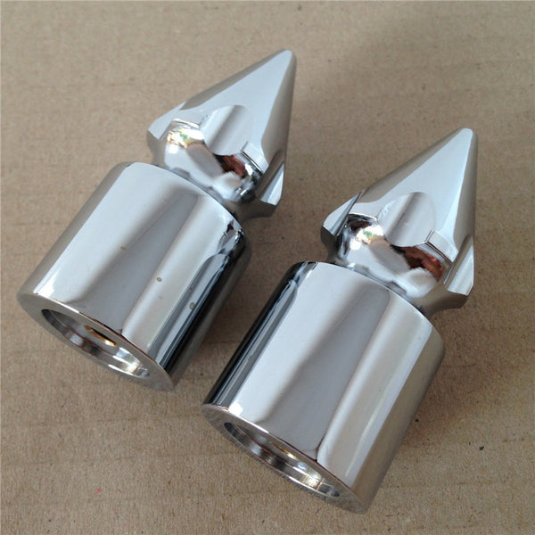 Ultimate Chrome Spike Bar Ends For 1999-2014 Suzuki Hayabusa Gsxr 1300 R