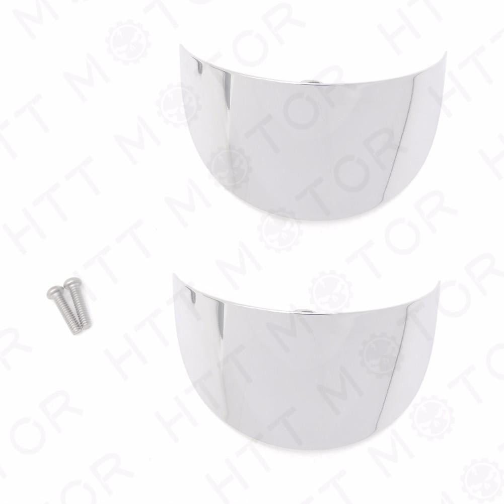 Chrome Turn Signal Visors For Harley 86-92 FXRT/86-90 FLST/88-later FLSTC/ 94-later FLHR