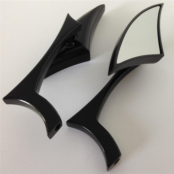 Black Spear Blade Mini Mirrors For Suzuki Gsxr 600 750 1000 1300 Hayabusa Gsx-R