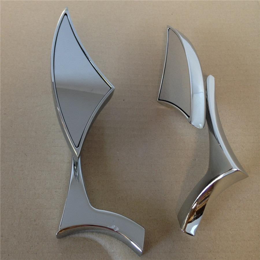 Chrome Spear Blade Mini mirrors for Suzuki GSXR 600 750 1000 1300 Hayabusa GSX-R