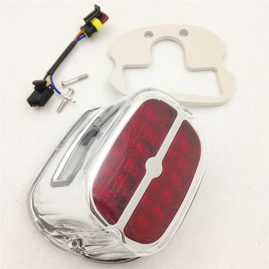 RED Tail Brake Lights For Harley Dyna Sportster 1999-later XL Clear Lens