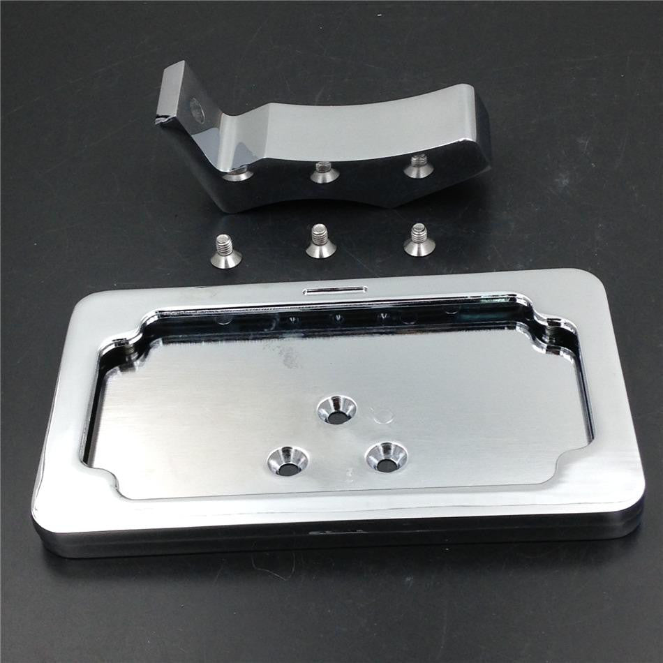 HTT Chrome Side Mounted License Plate Bracket For Suzuki Katana TL1000/Yamaha YZF 1000 R1 Yamaha YZF 600 R6/ Honda CBR 600 900 925 954