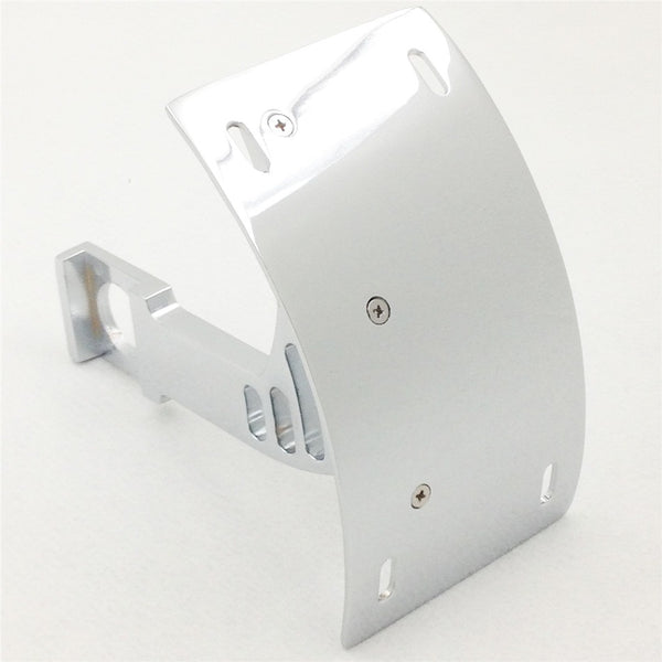 HTT Motorcycle Chromed Vertical Curved Mount License Plate Bracket Tag Holder For 1998-2002 Yamaha YZF-R6S/ 1998-2003 Yamaha YZF-R1